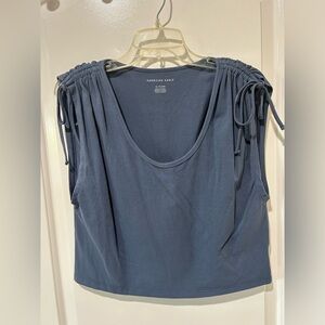 American Eagle blue cropped top size X-Large